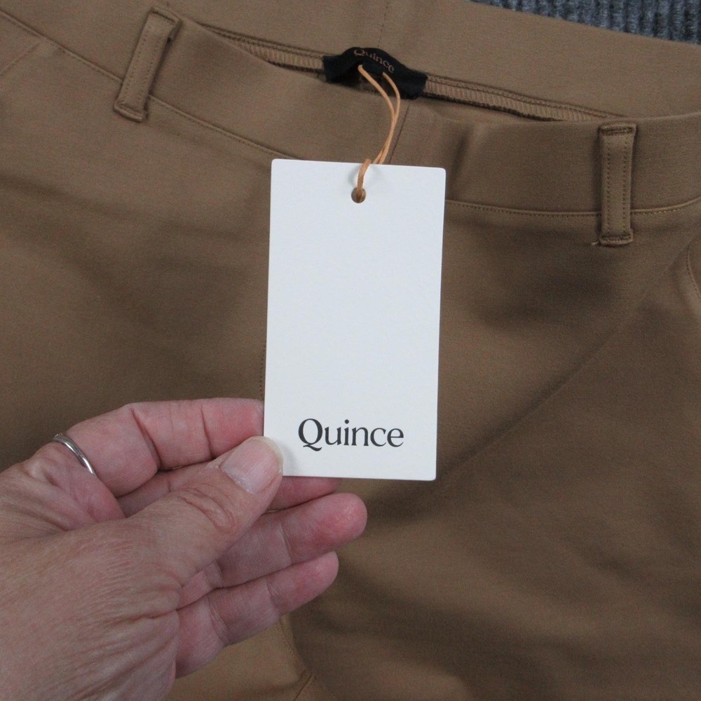 Quince Pants Womens Petite L Roasted Pecan Ponte Bootcut Stretch 31x28.5* NWT - Picture 11 of 16